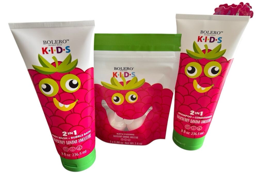 Bolero Beverly Hills Kids Bath Set 2-in-1 Raspberry